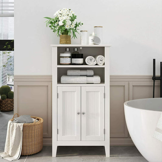 Mobiletto bagno Armadietto da Terra Mobile da Bagno Credenza Multiuso Bianco