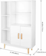 Armadietto Libreria  con Ante 5 Cubi Scaffale Bianco