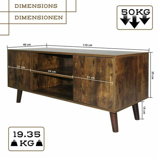 Mobile Porta TV Design Industriale Vintage per Soggiorno Credenza Televisore