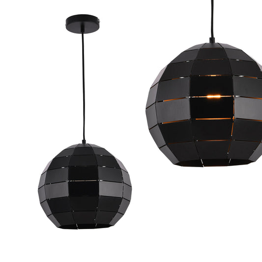 Luce a Sospensione Metallo Nero Plafoniera Luce Lampada Design