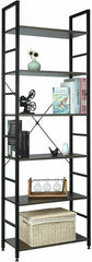 Libreria Scaffale in Metallo Legno 6 Ripiani Scaffalatura Porta Fioriera