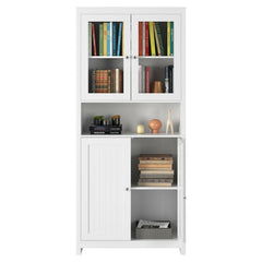 Credenza da cucina Alto Libreria Portaoggetti da Terra a 4 Ante