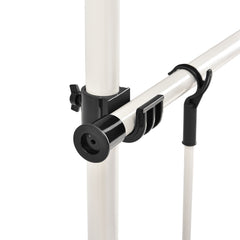 Guardaroba telescopica regolabile mensole e sbarre 110-305cm bianco/nero