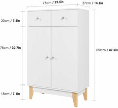 Credenza da terra Mobiletto Cassettiera da Terra con Cassetti e Ante