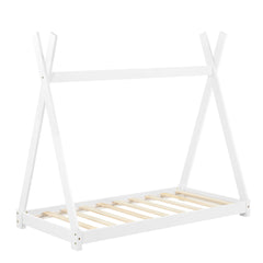 Letto Legno Culla + Materasso Tipi Indiano Bianco