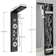 Pannello colonna doccia idromassaggio pioggia cascate Doccetta Acciaio inox