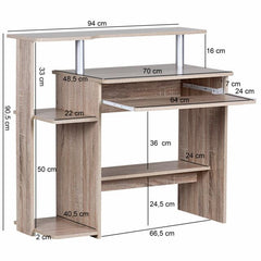 Scrivania Modern con tastiera 94 x 90 x 48 cm