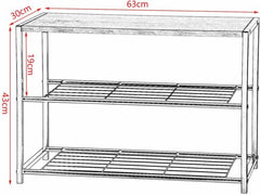 Scarpiera da Ingresso Panca Scarpiera a 2 Ripiani per 6 Scarpe con Seduta