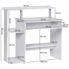 Scrivania Modern con tastiera 94 x 90 x 48 cm