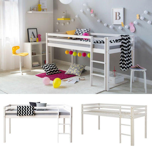 Letto per bambini letto per alta 90x200 cm letto bianco